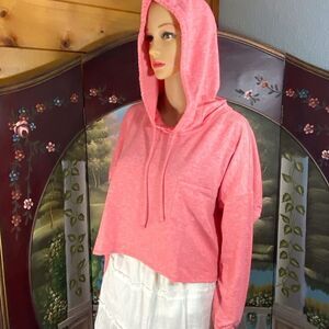 ivoire Size Small Lightweight Cropped Pullover Hoodie